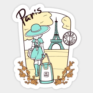 Paris France Travel Sticker